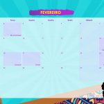 Calendario Mensal 2021 Afro fevereiro