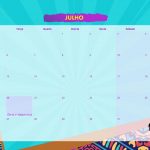 Calendario Mensal 2021 Afro julho