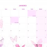 Calendario Mensal 2021 Borboleta Janeiro