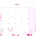 Calendario Mensal 2021 Borboleta Marco