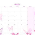 Calendario Mensal 2021 Borboleta agosto