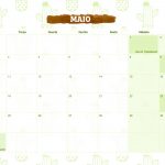 Calendario Mensal 2021 Cactos maio