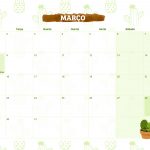 Calendario Mensal 2021 Cactos marco