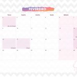 Calendario Mensal 2021 Chuva de amor fevereiro