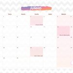 Calendario Mensal 2021 Chuva de amor junho