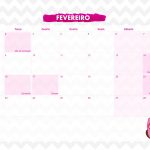 Calendario Mensal 2021 Coruja fevereiro