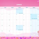 Calendario Mensal 2021 Cupcake Junho