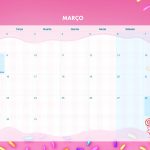 Calendario Mensal 2021 Cupcake Marco