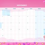 Calendario Mensal 2021 Cupcake Novembro