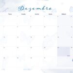 Calendario Mensal 2021 Dezembro Borboletas Azuis