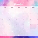 Calendario Mensal 2021 Dezembro Colorido