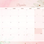 Calendario Mensal 2021 Dezembro Floral