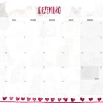 Calendario Mensal 2021 Dezembro Gatos