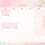 Calendario Mensal 2021 Fevereiro Floral