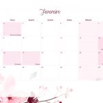 Calendario Mensal 2021 Floral Fevereiro