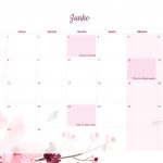 Calendario Mensal 2021 Floral Junho