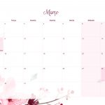 Calendario Mensal 2021 Floral Marco