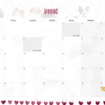 Calendario Mensal 2021 Janeiro Cachorros