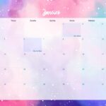 Calendario Mensal 2021 Janeiro Colorido