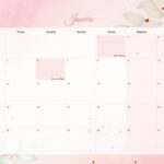Calendario Mensal 2021 Janeiro Floral
