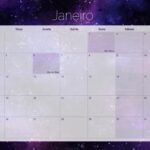 Calendario Mensal 2021 Janeiro Galaxia
