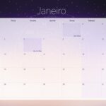 Calendario Mensal 2021 Janeiro Zodiaco