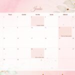 Calendario Mensal 2021 Junho Floral