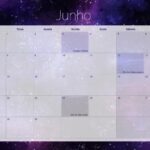 Calendario Mensal 2021 Junho Galaxia
