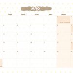 Calendario Mensal 2021 Lhama amarela maio