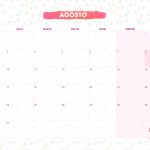 Calendario Mensal 2021 Lhama rosa agosto