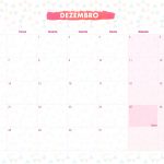 Calendario Mensal 2021 Lhama rosa dezembro