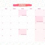 Calendario Mensal 2021 Lhama rosa junho