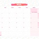 Calendario Mensal 2021 Lhama rosa maio