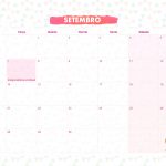 Calendario Mensal 2021 Lhama rosa setembro