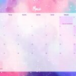 Calendario Mensal 2021 Maio Colorido
