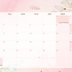 Calendario Mensal 2021 Maio Floral
