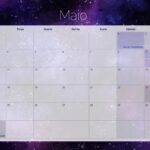 Calendario Mensal 2021 Maio Galaxia