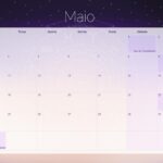 Calendario Mensal 2021 Maio Zodiaco