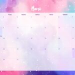 Calendario Mensal 2021 Marco Colorido