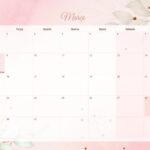 Calendario Mensal 2021 Marco Floral