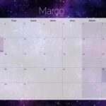 Calendario Mensal 2021 Marco Galaxia