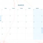 Calendario Mensal 2021 Marmore marco