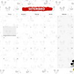 Calendario Mensal 2021 Mickey e Minnie setembro