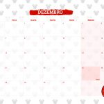 Calendario Mensal 2021 Minnie Dezembro