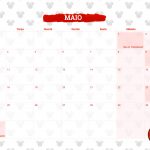 Calendario Mensal 2021 Minnie Maio