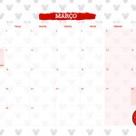 Calendario Mensal 2021 Minnie Marco