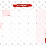 Calendario Mensal 2021 Minnie Novembro
