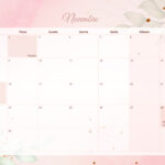 Calendario Mensal 2021 Novembro Floral