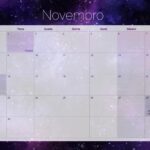 Calendario Mensal 2021 Novembro Galaxia