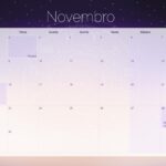 Calendario Mensal 2021 Novembro Zodiaco